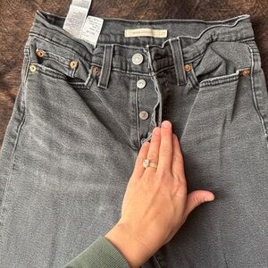 Levi's Women's Charcoal Straight Leg Jeans